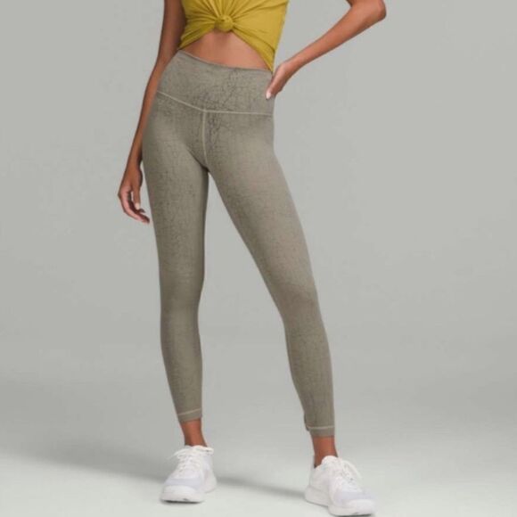 Lululemon Wunder Train High Rise Tight Legging Thread Dye Rover Green - Picture 8 of 13